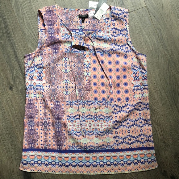 NWT Talbots Boho Sleeveless Top🌸💜 - Picture 2 of 7